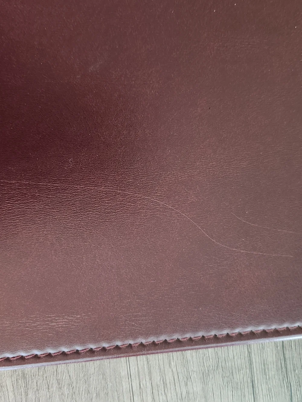 Men's Laptop Folio in Burgundy Faux Leather